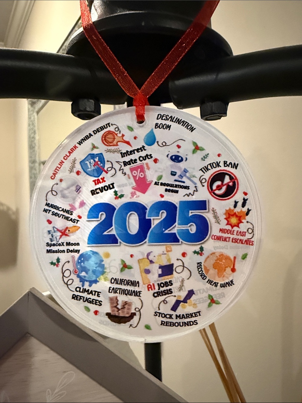 2025 Holiday Ornament - Blue and White - New!